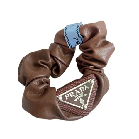 prada leather scrunchie